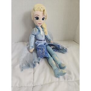Disney Princess TY Sparkle Elsa Plush Doll Discontinued Frozen Stuffed Decor